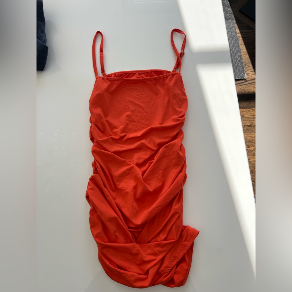 Vibrant Orange Strappy Dress